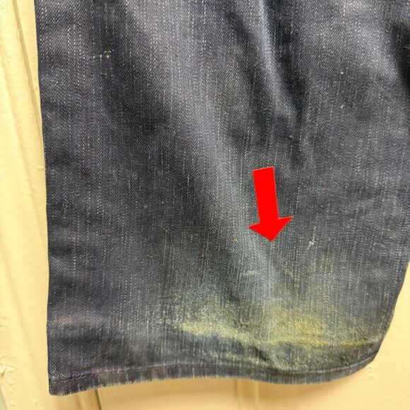 True Religion Jeans Mens 44x35 Ricky Blue Denim Made in USA Y2K *Flawed VTG - Picture 11 of 13